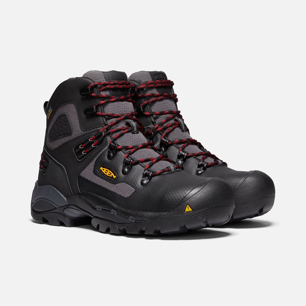 Keen Arbetskängor Herr Svarta - St. Paul 6\" Wp (Carbon-Fiber Toe) - 306975YRU